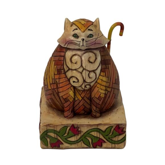 Jim Shore Heartwood Creek Elijah Cat Figurine 5" Multicolor Folk Art 114422 - Picture 1 of 6